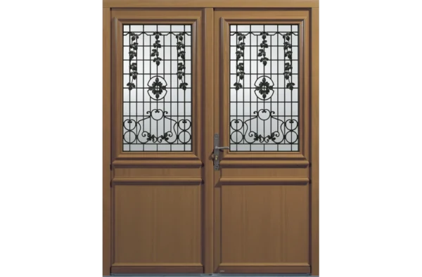 Porte avec grille décorative à motifs - Image 2